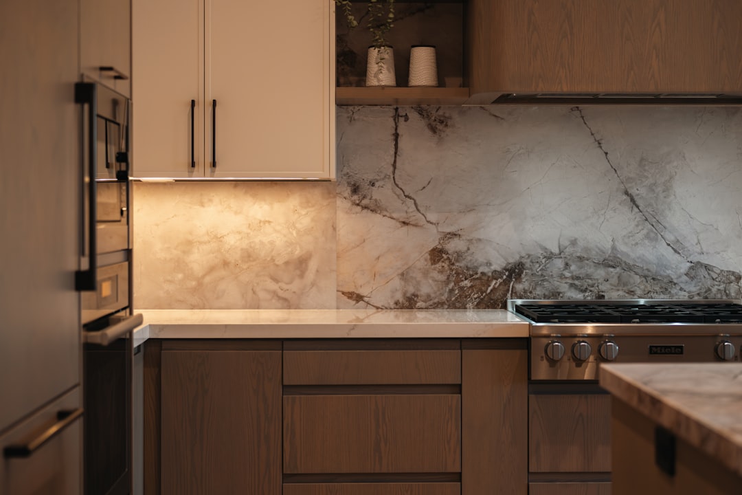 Wood species and door samples for custom kitchen cabinets